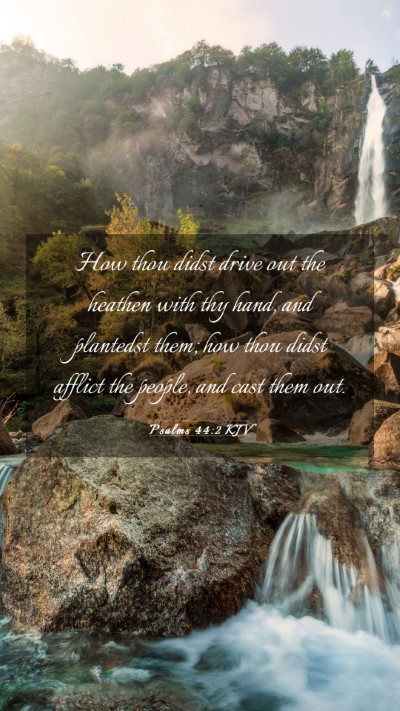 Picture 03 - Psalms 44:2 KJV Mobile Phone Wallpaper - How thou didst drive out the heathen with thy - Mobile Bible Verse Wallpaper