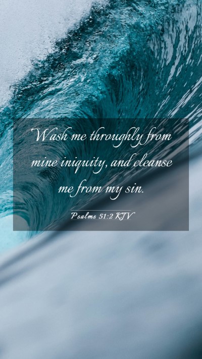 Picture 03 - Psalms 51:2 KJV Mobile Phone Wallpaper - Wash me throughly from mine iniquity, and cleanse - Mobile Bible Verse Wallpaper