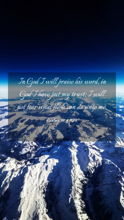 Picture 03 - Psalms 56:4 KJV Mobile Phone Wallpaper - In God I will praise his word, in God I have put - Mobile Bible Verse Wallpaper
