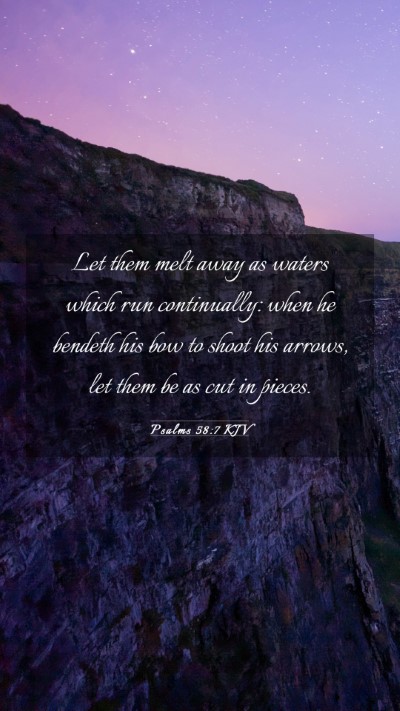 Picture 03 - Psalms 58:7 KJV Mobile Phone Wallpaper - Let them melt away as waters which run - Mobile Bible Verse Wallpaper