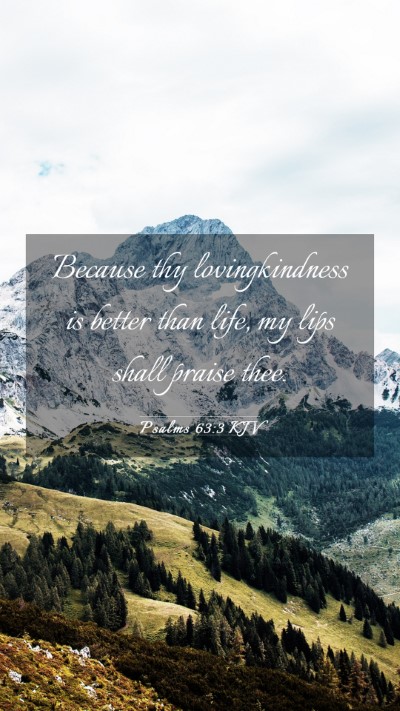 Picture 03 - Psalms 63:3 KJV Mobile Phone Wallpaper - Because thy lovingkindness is better than life, - Mobile Bible Verse Wallpaper