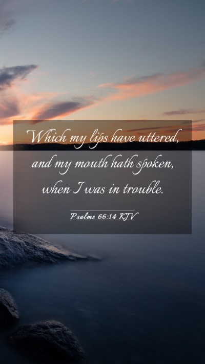 Picture 03 - Psalms 66:14 KJV Mobile Phone Wallpaper - Which my lips have uttered, and my mouth hath - Mobile Bible Verse Wallpaper