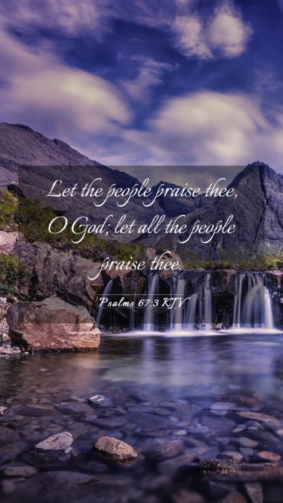 Picture 03 - Psalms 67:3 KJV Mobile Phone Wallpaper - Let the people praise thee, O God; let all the - Mobile Bible Verse Wallpaper
