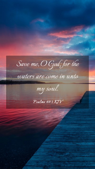 Picture 03 - Psalms 69:1 KJV Mobile Phone Wallpaper - Save me, O God; for the waters are come in unto - Mobile Bible Verse Wallpaper