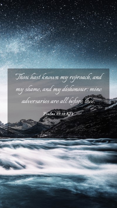 Picture 03 - Psalms 69:19 KJV Mobile Phone Wallpaper - Thou hast known my reproach, and my shame, and my - Mobile Bible Verse Wallpaper