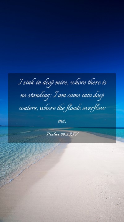 Picture 03 - Psalms 69:2 KJV Mobile Phone Wallpaper - I sink in deep mire, where there is no standing: - Mobile Bible Verse Wallpaper