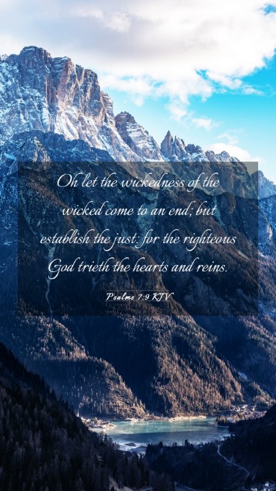 Picture 03 - Psalms 7:9 KJV Mobile Phone Wallpaper - Oh let the wickedness of the wicked come to an - Mobile Bible Verse Wallpaper