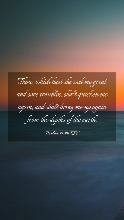 Picture 03 - Psalms 71:20 KJV Mobile Phone Wallpaper - Thou, which hast shewed me great and sore - Mobile Bible Verse Wallpaper