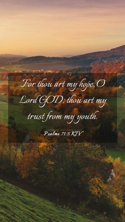 Picture 03 - Psalms 71:5 KJV Mobile Phone Wallpaper - For thou art my hope, O Lord GOD: thou art my - Mobile Bible Verse Wallpaper