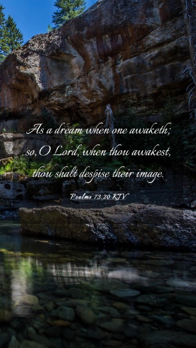 Picture 03 - Psalms 73:20 KJV Mobile Phone Wallpaper - As a dream when one awaketh; so, O Lord, when - Mobile Bible Verse Wallpaper