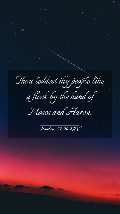 Picture 03 - Psalms 77:20 KJV Mobile Phone Wallpaper - Thou leddest thy people like a flock by the hand - Mobile Bible Verse Wallpaper