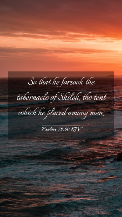 Picture 03 - Psalms 78:60 KJV Mobile Phone Wallpaper - So that he forsook the tabernacle of Shiloh, the - Mobile Bible Verse Wallpaper