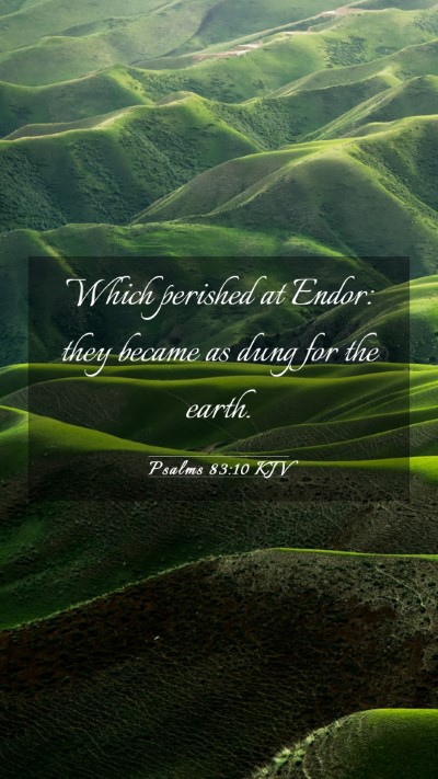 Picture 03 - Psalms 83:10 KJV Mobile Phone Wallpaper - Which perished at Endor: they became as dung for - Mobile Bible Verse Wallpaper