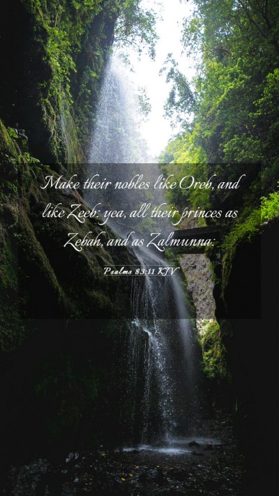 Picture 03 - Psalms 83:11 KJV Mobile Phone Wallpaper - Make their nobles like Oreb, and like Zeeb: yea, - Mobile Bible Verse Wallpaper