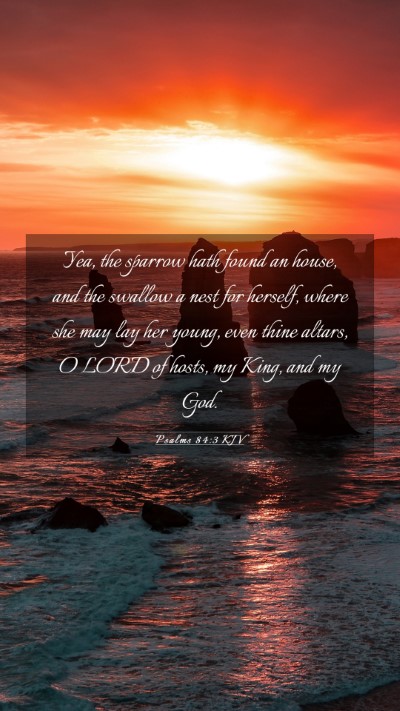 Picture 03 - Psalms 84:3 KJV Mobile Phone Wallpaper - Yea, the sparrow hath found an house, and the - Mobile Bible Verse Wallpaper