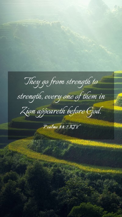 Picture 03 - Psalms 84:7 KJV Mobile Phone Wallpaper - They go from strength to strength, every one of - Mobile Bible Verse Wallpaper