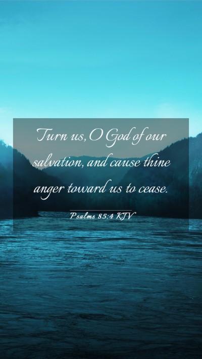Picture 03 - Psalms 85:4 KJV Mobile Phone Wallpaper - Turn us, O God of our salvation, and cause thine - Mobile Bible Verse Wallpaper