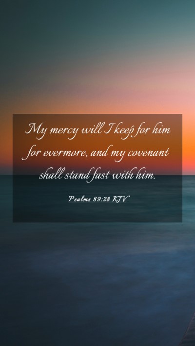 Picture 03 - Psalms 89:28 KJV Mobile Phone Wallpaper - My mercy will I keep for him for evermore, and my - Mobile Bible Verse Wallpaper