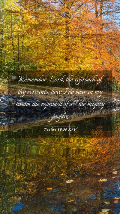 Picture 03 - Psalms 89:50 KJV Mobile Phone Wallpaper - Remember, Lord, the reproach of thy servants; how - Mobile Bible Verse Wallpaper