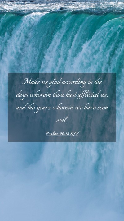 Picture 03 - Psalms 90:15 KJV Mobile Phone Wallpaper - Make us glad according to the days wherein thou - Mobile Bible Verse Wallpaper