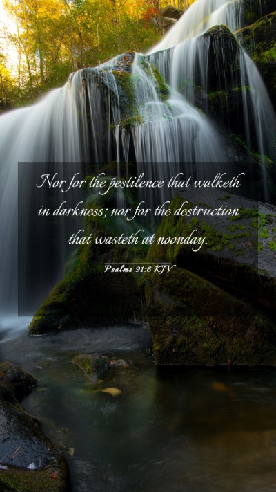 Picture 03 - Psalms 91:6 KJV Mobile Phone Wallpaper - Nor for the pestilence that walketh in darkness; - Mobile Bible Verse Wallpaper