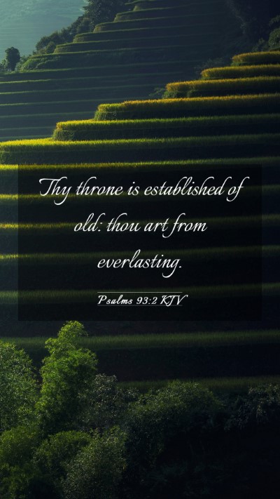 Picture 03 - Psalms 93:2 KJV Mobile Phone Wallpaper - Thy throne is established of old: thou art from - Mobile Bible Verse Wallpaper