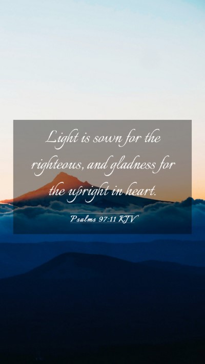 Picture 03 - Psalms 97:11 KJV Mobile Phone Wallpaper - Light is sown for the righteous, and gladness for - Mobile Bible Verse Wallpaper