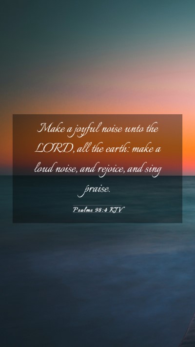 Picture 03 - Psalms 98:4 KJV Mobile Phone Wallpaper - Make a joyful noise unto the LORD, all the earth: - Mobile Bible Verse Wallpaper