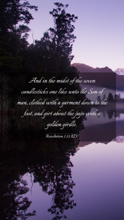 Picture 03 - Revelation 1:13 KJV Mobile Phone Wallpaper - And in the midst of the seven candlesticks one - Mobile Bible Verse Wallpaper