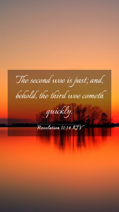 Picture 03 - Revelation 11:14 KJV Mobile Phone Wallpaper - The second woe is past; and, behold, the third - Mobile Bible Verse Wallpaper