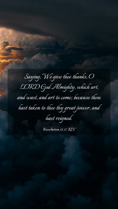 Picture 03 - Revelation 11:17 KJV Mobile Phone Wallpaper - Saying, We give thee thanks, O LORD God Almighty, - Mobile Bible Verse Wallpaper