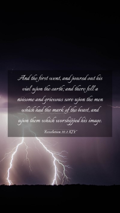 Picture 03 - Revelation 16:2 KJV Mobile Phone Wallpaper - And the first went, and poured out his vial upon - Mobile Bible Verse Wallpaper