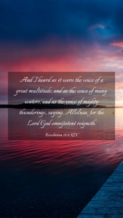 Picture 03 - Revelation 19:6 KJV Mobile Phone Wallpaper - And I heard as it were the voice of a great - Mobile Bible Verse Wallpaper