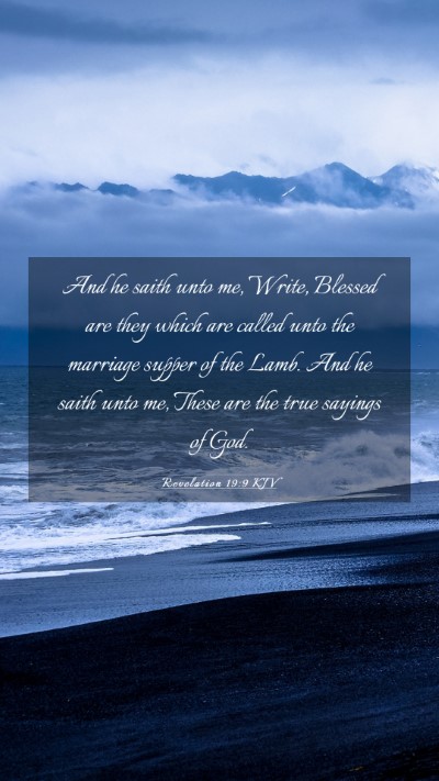 Picture 03 - Revelation 19:9 KJV Mobile Phone Wallpaper - And he saith unto me, Write, Blessed are they - Mobile Bible Verse Wallpaper