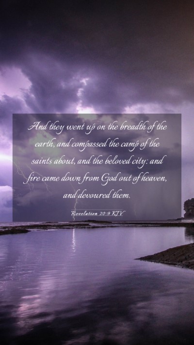 Picture 03 - Revelation 20:9 KJV Mobile Phone Wallpaper - And they went up on the breadth of the earth, and - Mobile Bible Verse Wallpaper