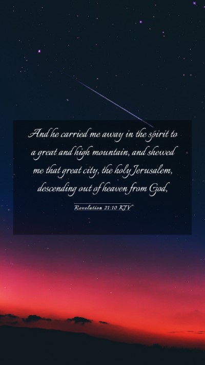 Picture 03 - Revelation 21:10 KJV Mobile Phone Wallpaper - And he carried me away in the spirit to a great - Mobile Bible Verse Wallpaper