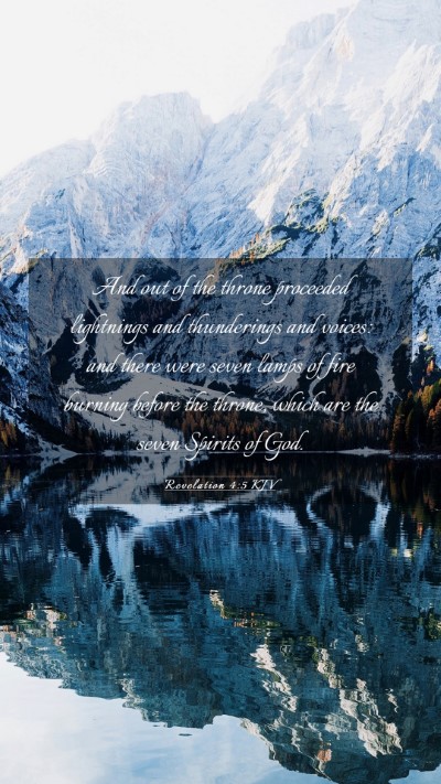 Picture 03 - Revelation 4:5 KJV Mobile Phone Wallpaper - And out of the throne proceeded lightnings and - Mobile Bible Verse Wallpaper