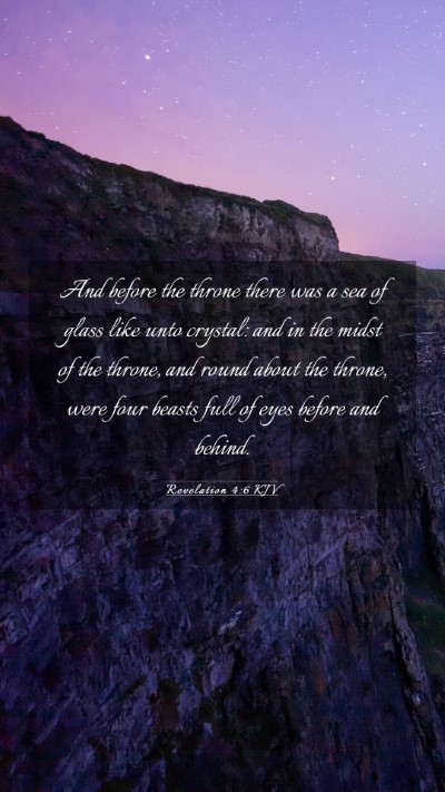 Picture 03 - Revelation 4:6 KJV Mobile Phone Wallpaper - And before the throne there was a sea of glass - Mobile Bible Verse Wallpaper