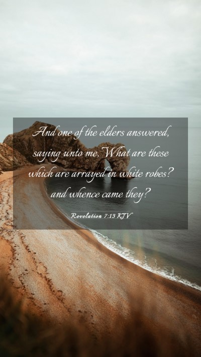 Picture 03 - Revelation 7:13 KJV Mobile Phone Wallpaper - And one of the elders answered, saying unto me, - Mobile Bible Verse Wallpaper