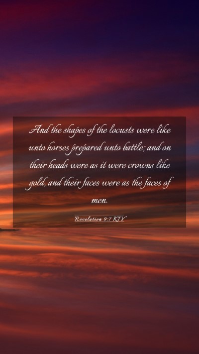 Picture 03 - Revelation 9:7 KJV Mobile Phone Wallpaper - And the shapes of the locusts were like unto - Mobile Bible Verse Wallpaper