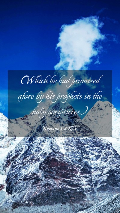 Picture 03 - Romans 1:2 KJV Mobile Phone Wallpaper - (Which he had promised afore by his prophets in - Mobile Bible Verse Wallpaper
