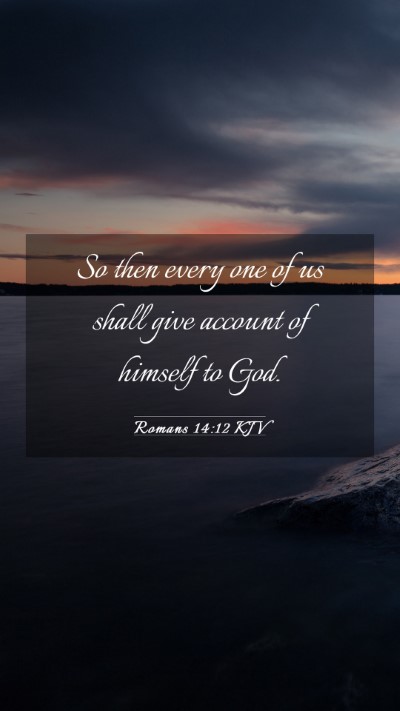 Picture 03 - Romans 14:12 KJV Mobile Phone Wallpaper - So then every one of us shall give account of - Mobile Bible Verse Wallpaper