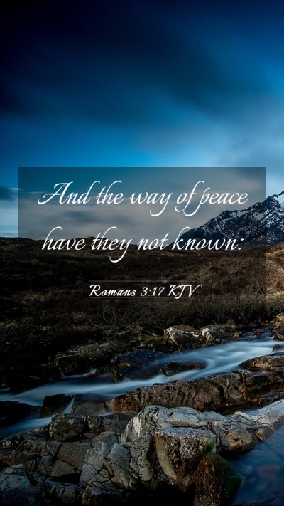 Picture 03 - Romans 3:17 KJV Mobile Phone Wallpaper - And the way of peace have they not - Mobile Bible Verse Wallpaper