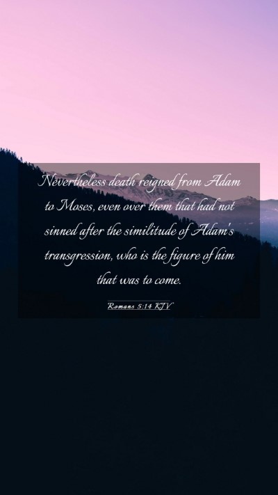 Picture 03 - Romans 5:14 KJV Mobile Phone Wallpaper - Nevertheless death reigned from Adam to Moses, - Mobile Bible Verse Wallpaper