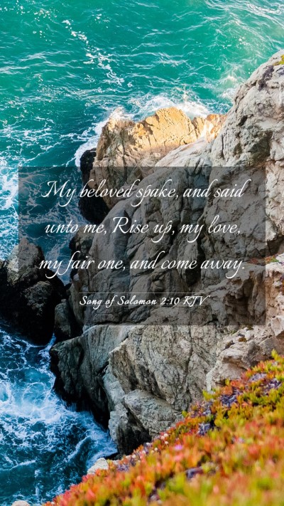 Picture 03 - Song of Solomon 2:10 KJV Mobile Phone Wallpaper - My beloved spake, and said unto me, Rise up, my - Mobile Bible Verse Wallpaper