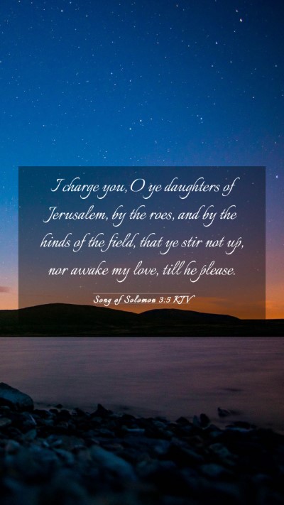Picture 03 - Song of Solomon 3:5 KJV Mobile Phone Wallpaper - I charge you, O ye daughters of Jerusalem, by the - Mobile Bible Verse Wallpaper