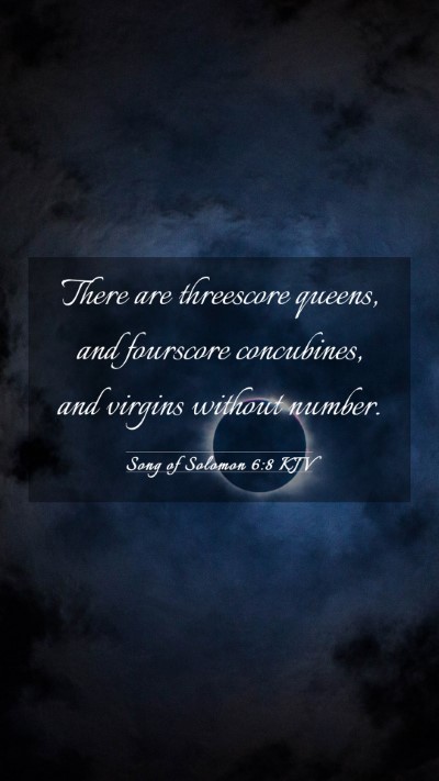 Picture 03 - Song of Solomon 6:8 KJV Mobile Phone Wallpaper - There are threescore queens, and fourscore - Mobile Bible Verse Wallpaper