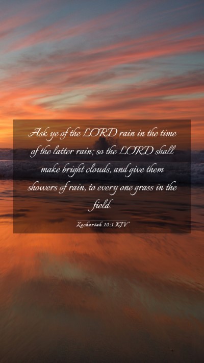 Picture 03 - Zechariah 10:1 KJV Mobile Phone Wallpaper - Ask ye of the LORD rain in the time of the latter - Mobile Bible Verse Wallpaper