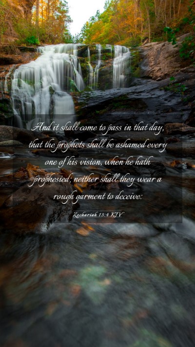 Picture 03 - Zechariah 13:4 KJV Mobile Phone Wallpaper - And it shall come to pass in that day, that the - Mobile Bible Verse Wallpaper