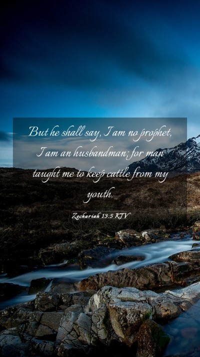 Picture 03 - Zechariah 13:5 KJV Mobile Phone Wallpaper - But he shall say, I am no prophet, I am an - Mobile Bible Verse Wallpaper